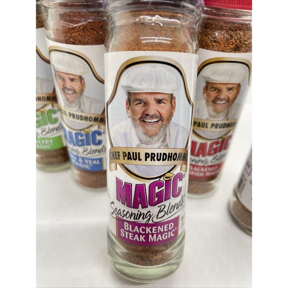 FRESH Magic Chef Paul Prudhomme's Magic Seasoning 6 Jar Set Variety Pack Lot - Picture 4 of 15